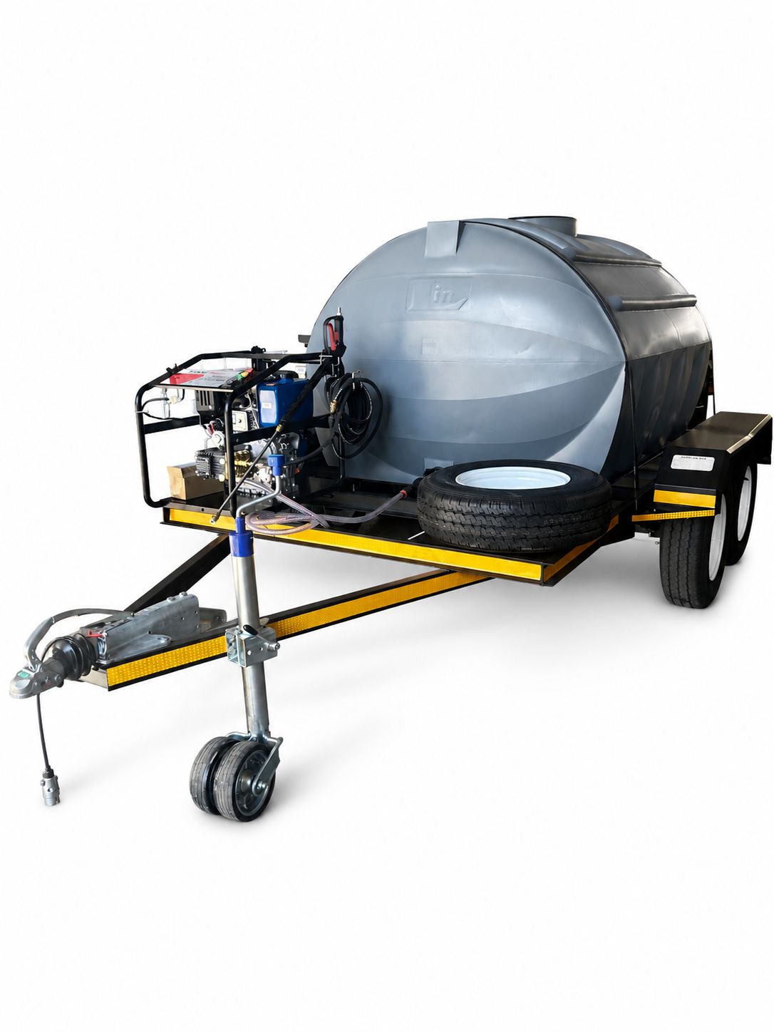 2500L High Pressure Washer Braked Trailer 186 Bar Petrol