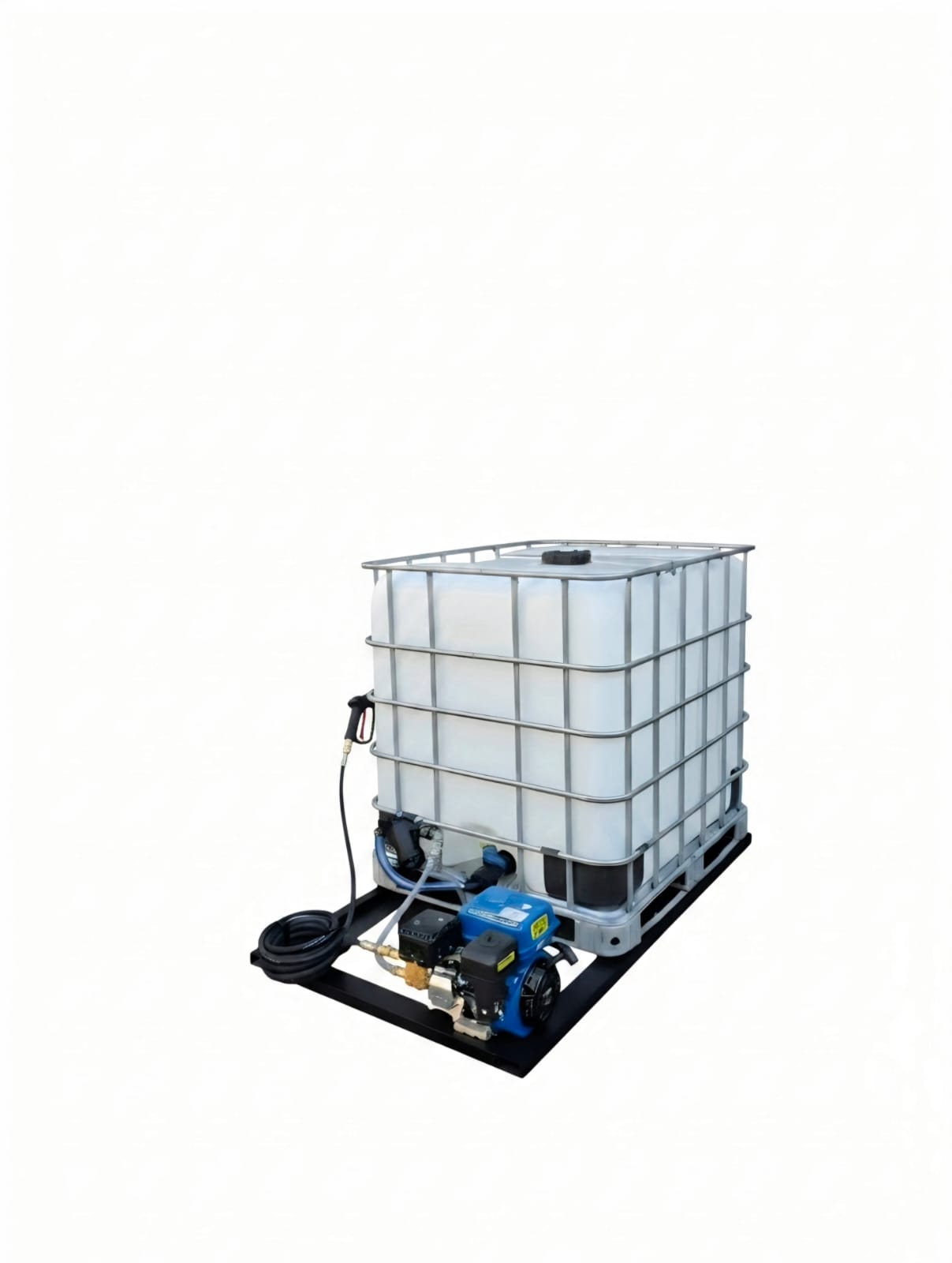1000L Mobile High Pressure Washer 124 Bar 5.5HP Petrol Unit
