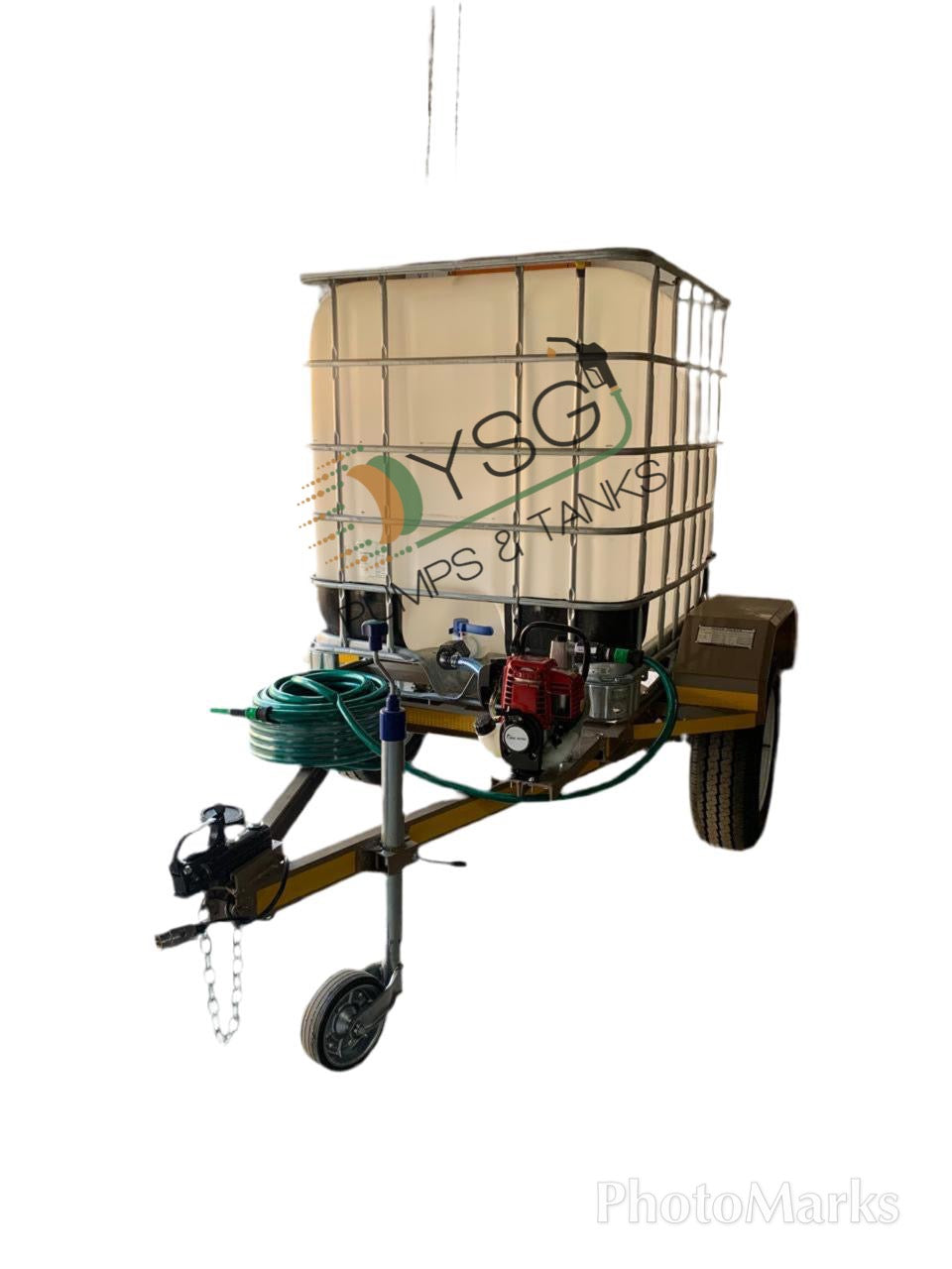 1000 Litre Flowbin Water Trailer (Petrol Powered Pump)