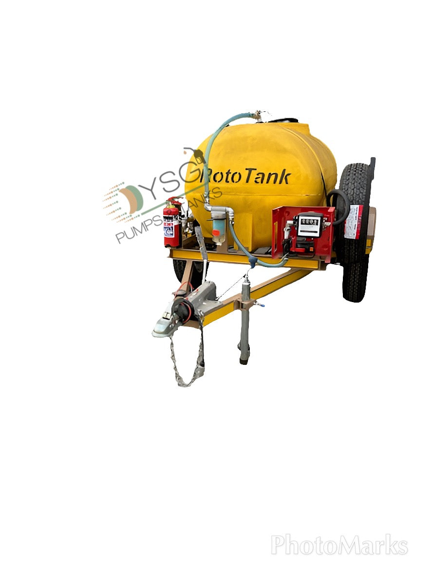 1000 LITRE DIESEL TRAILER BRAKED