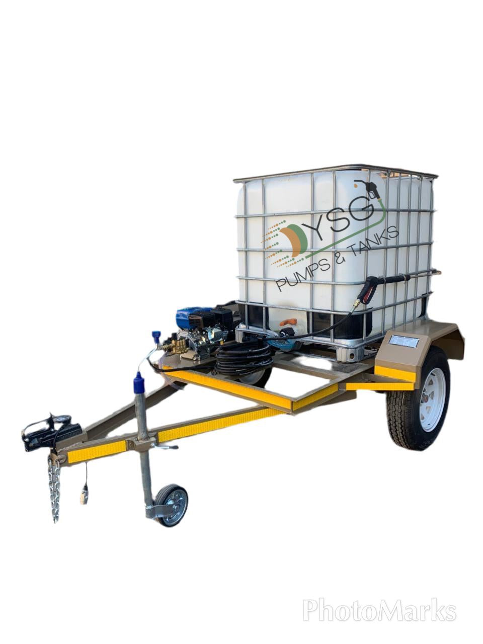 1000L High Pressure Washer Trailer Flowbin Unit