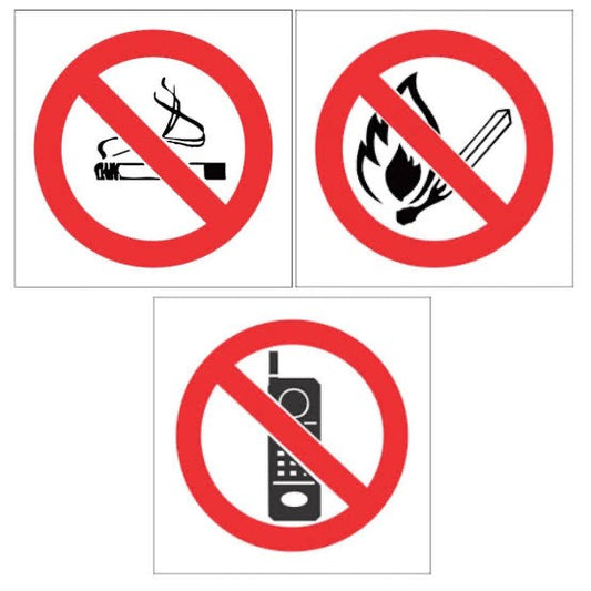 Flammable warning stickers