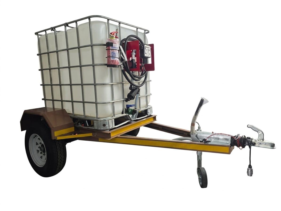 1000L Diesel Bowser Trailer Flowbin Unit Braked