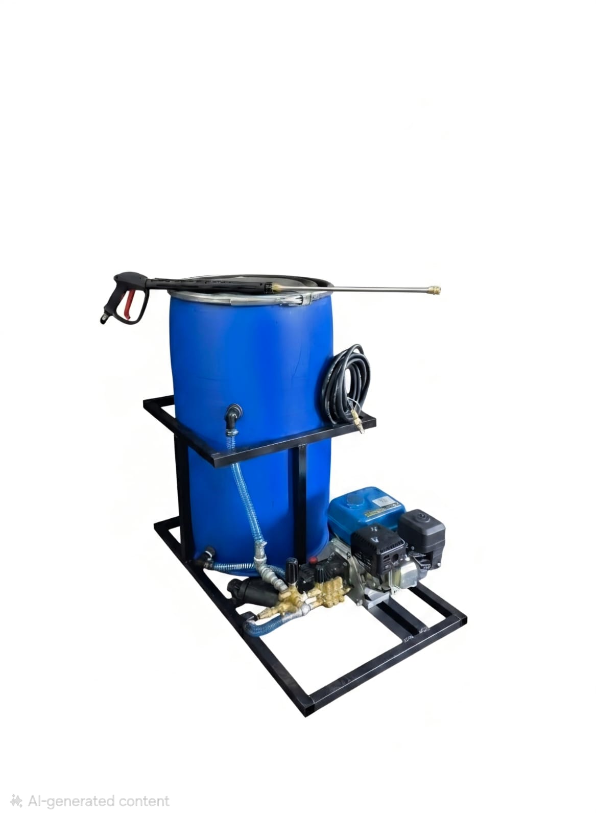 210L Mobile High Pressure Washer 150 bar Unit