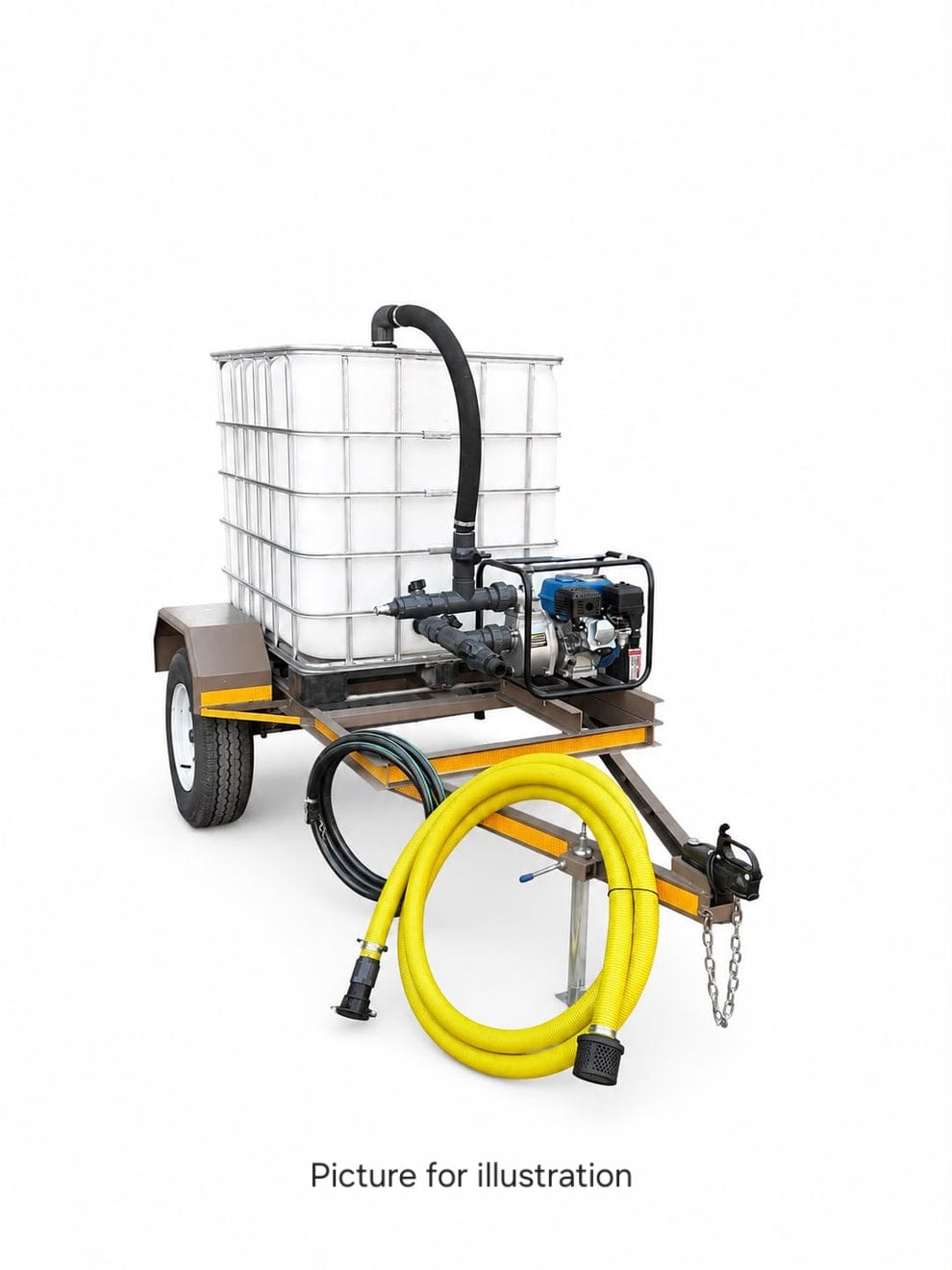 1000L Fire Fighter Trailer IBC Unit 2.8 Bar 1 Outlet